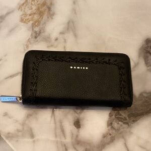 Danier Black Leather Zip Wallet